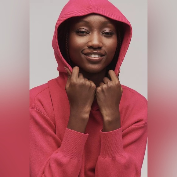Maeve Pink Pullover Hoodie Sweatshirt in Pink Sz M - Picture 1 of 8